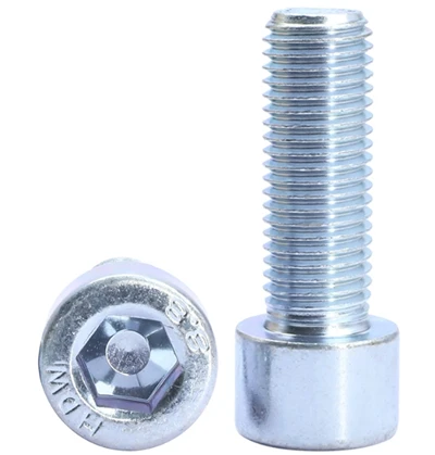 Perno de casquillo hexagonal de zinc azul-blanco de acero al carbono con moleteado/no-moleteado